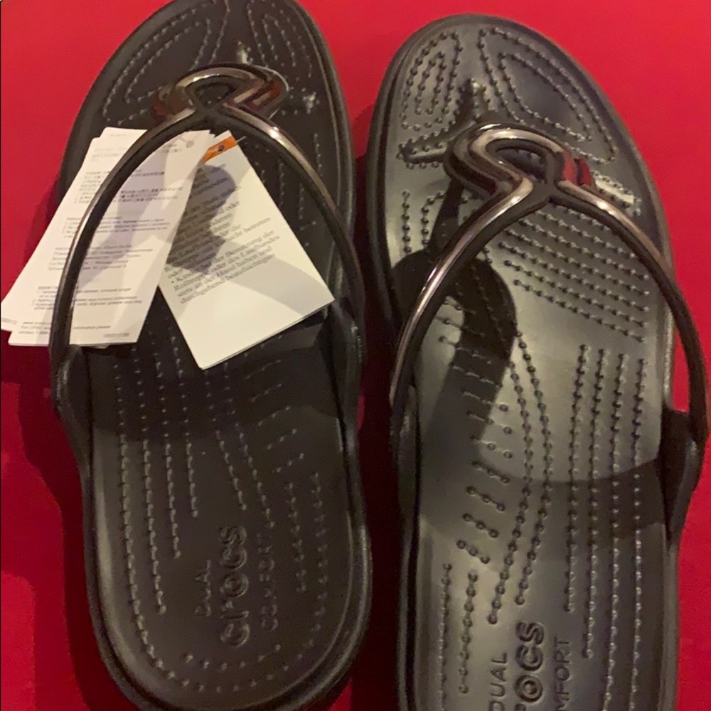 Black crocs Sandals Size 11